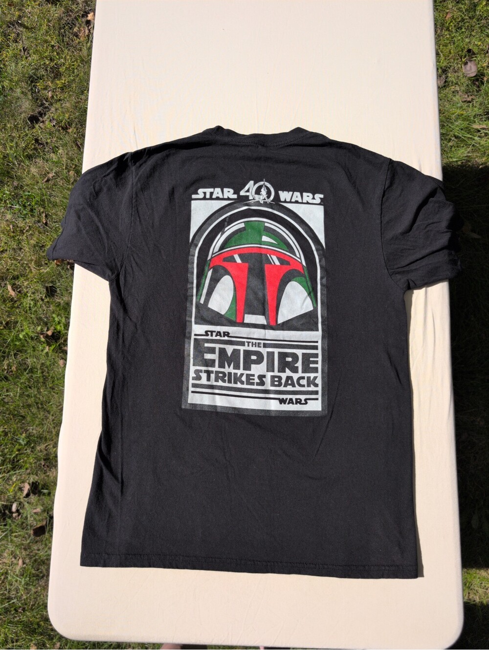 Star Wars Empire Strikes Back 40th Anniversary Tee Mens M Black Mad Engine EUC